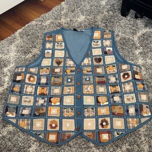 Vintage Cottagecore Patchwork Vest